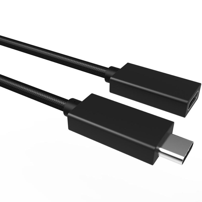 USB C verlengkabel – USB 3.1 gen 2 – 10 Gb/s – Laadsnelheid 5A – Zwart – 0.5 meter – Allteq