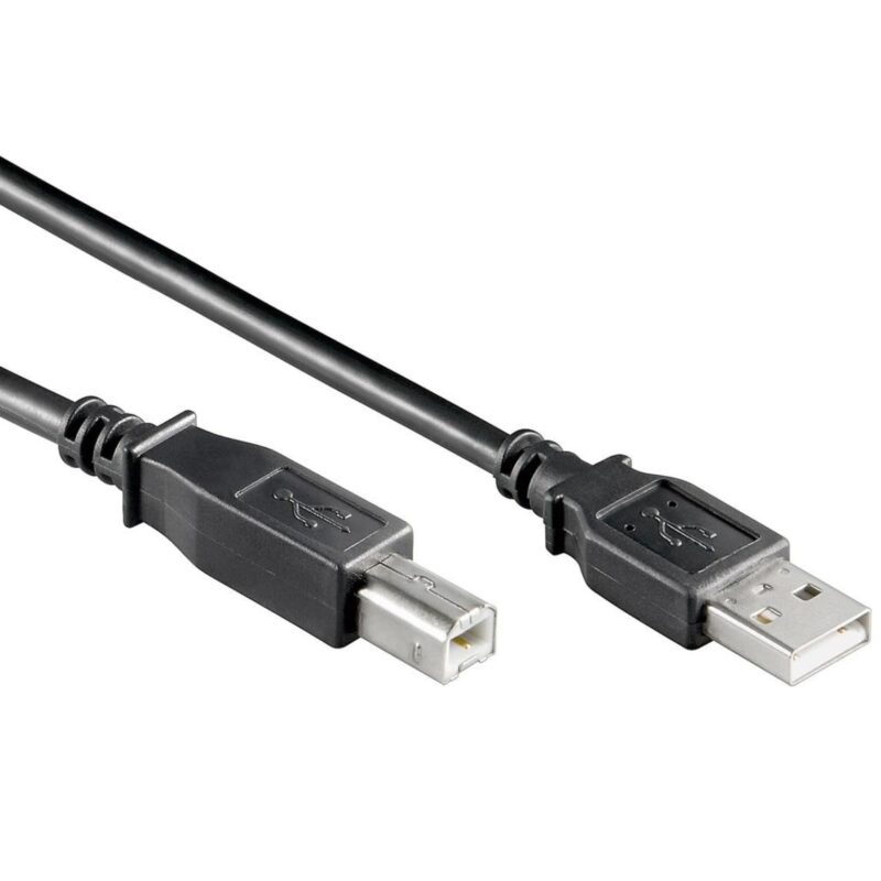 USB A naar USB B kabel – 0.5 meter – Zwart – Allteq