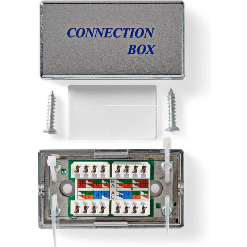 RJ45 Koppelstuk Cat 5 – STP – LSA – Metaal